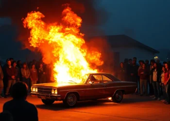 what was the intent of ant farm’s 1975 performance media burn?